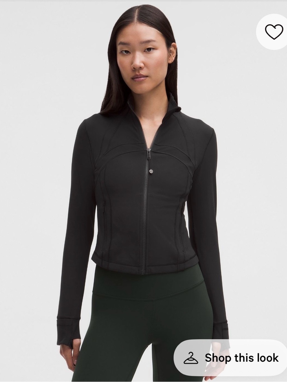 lululemon athletica Black Fitted Bomber Jacket